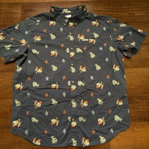 Camicia Columbia PFG XL Tropical Floreale Pesca Campeggio Manica Corta Bottoni - Foto 1 di 10