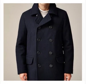 J.Crew Mens Dock peacoat wool blend with PrimaLoft® Navy Size S - Picture 1 of 9