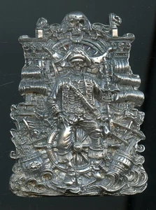 2.56 OZT THE CAPTAIN CODA All-chips / Barrely Living /Coda 999 Fine Silver Pour - Picture 1 of 5