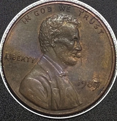 1983 Lincoln Cent Die Chip Bubble Gum Error Double Die Obverse - Image 1 of 4