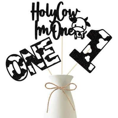 Украшения для вечеринки на 1-й день рождения сельскохозяйственные животные му корова смешная святая корова I'm One Ce... - Изображение 1 из 4