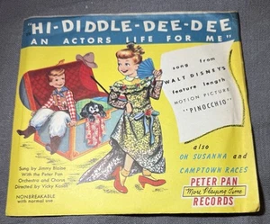 HI DIDDLE DEE DEE an actors Life PETER PAN RECORDS # 370 - RED VINYL - 1954 NM - Picture 1 of 3