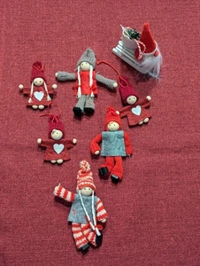 Filzdeko, Weihnachten, mit Aufhänger, Rot, Neuwertig! - Bild 1 von 4