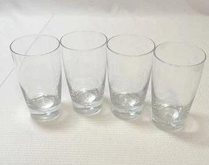 Set of 4 BORMIOLI ROCCO LUNA Bubble Base Heavyweight Bottom 14 Glasses 5.75" - Picture 1 of 7