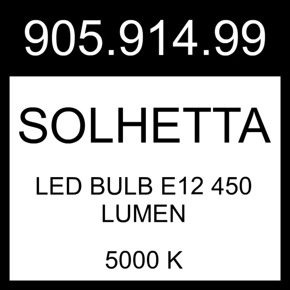 IKEA SOLHETTA LED Bulb E12 450 Lumen Globe Opal 2 Pack 5000 K 905.914.99 - Image 1 of 1