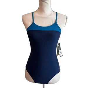 SPEEDO BLUE HARMONY EINTEILER COLORBLOCK BADEANZUG GRÖSSE 28 BRANDNEU MIT ETIKETT - Bild 1 von 8