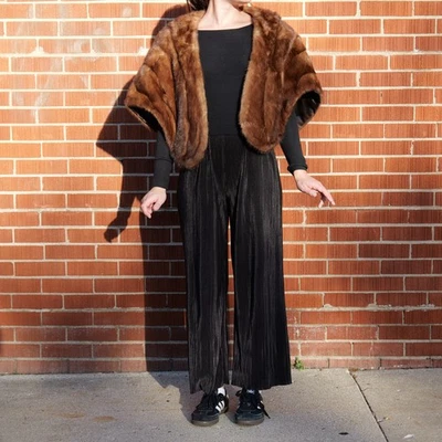 Vintage Jordan Marsh Mink Fur Shawl 1950's-60's 30864 - Image 1 of 4