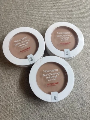 Neutrogena SkinClearing Mineral Powder 50 Soft Beige 0.38 oz. New Sealed READ - Image 1 of 2