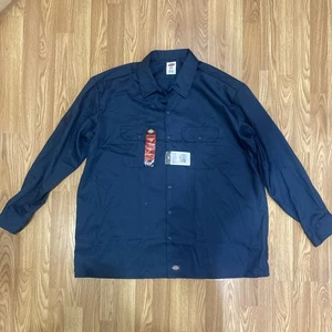 Dickies Herren Langarm Twill Arbeitshemd Workwear - 574 Neu Größe 2XL Dunkelblau - Bild 1 von 5