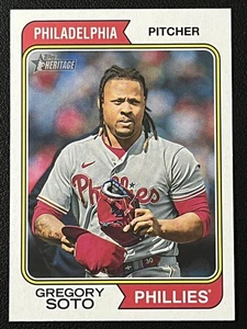 2023 Topps Heritage #504 Gregory Soto Philadelphia Phillies - Imagen 1 de 2