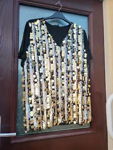 Top nuovo taglia 16-STAR by Julien Macdonald oro/nero - Foto 1 di 8