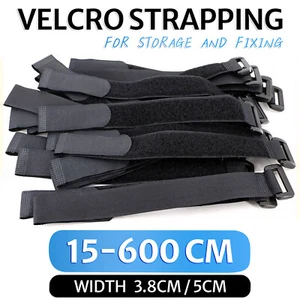 Hook and Loop Nylon strap strapping Cable Ties with buckle Band luggage Strap - Picture 1 of 10