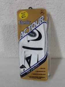 2 Etonic ACTour Premium Cabretta Golf Glove Men's Right Hand Med/Lar LH Player - Picture 1 of 4