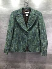 Missoni Wool Blend Striped Blazer Womens Green  Jacket Size 44