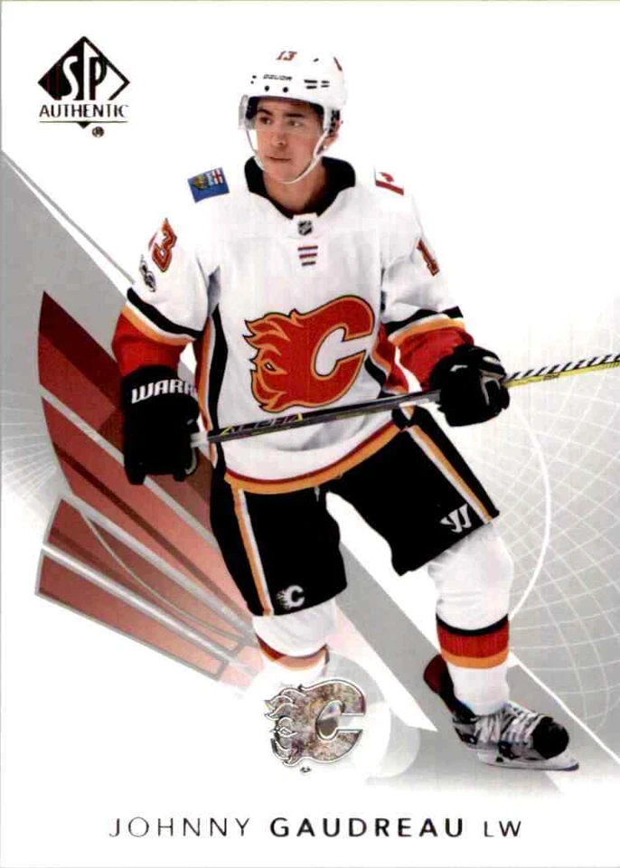 2017-18 upper deck SP Authentic Johnny Gaudreau #13 - Image 1 of 2