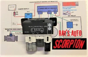 VOLVO Cooling Fan Relay 2 Speed Module with Connectors + EZ Mount Bracket - Picture 1 of 8