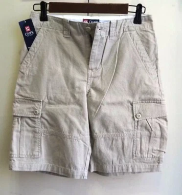 Chaps 12 Cargo Shorts Khaki Boy's Hiking, Cotton, Tan NWT Sports Chino Camping - Image 1 of 4