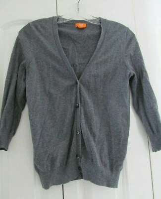 Кардиган Joe Fresh на пуговицах рукав 3/4 серый размер S хлопок и шерсть - Изображение 1 из 4