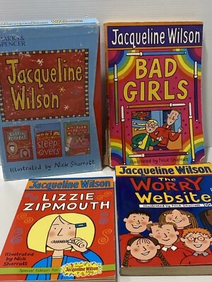 Jacqueline Wilson PB Books X6 Box Set Bad Girls/Lottie/sleepovers/Lizzie/Worry - Image 1 of 4