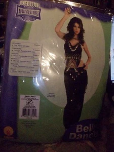 Deluxe Embellished Black Belly Dancer Sexy Adult Harem Girl Costume Small 6-10 - Picture 1 of 1