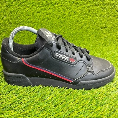 Adidas Continental 80 Boys Size 5.5Y Black Red Athletic Running Shoes Sneakers - Image 1 of 4