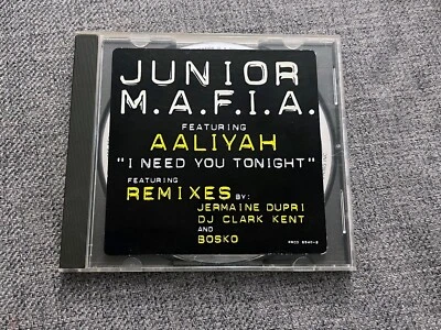 Junior M.A.F.I.A. Aaliyah I Need You Tonight RARE Promo CD Single Remixes Dupri - Image 1 of 3