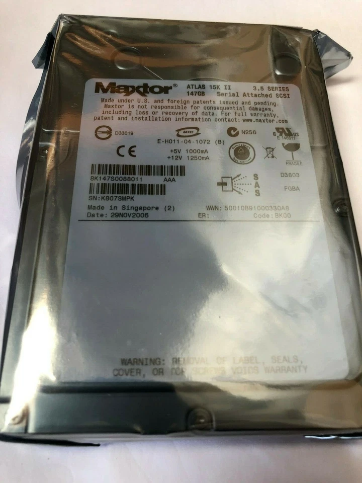 147GB Internal 15000 RPM 3.5" 15k (8K147S0) SAS Hard Drive *NEW* HP dell lenovo - Image 1 of 1
