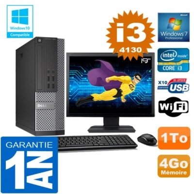 PC DELL 7020 SFF Core I3-4130 RAM 4GB Disco 1 TB Wifi W7 Pantalla 19" - Imagen 1 de 4