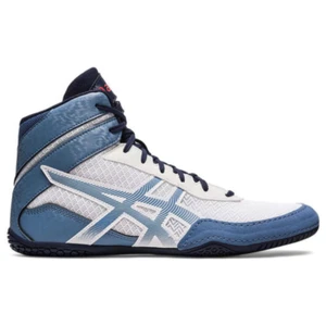 Asics Matcontrol 3 1081A053.100 Mens 15 White Storm Blue Wrestling Shoes EEE4097 - Picture 1 of 12