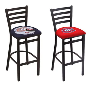 NHL - L004 - 25" Wrinkle Montreal Canadiens Stationary Counter Stool Black - Picture 1 of 3