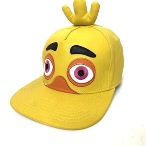 Chica Five Nights at Freddy’s Snapback Hat Faux Leather Yellow - Picture 1 of 7