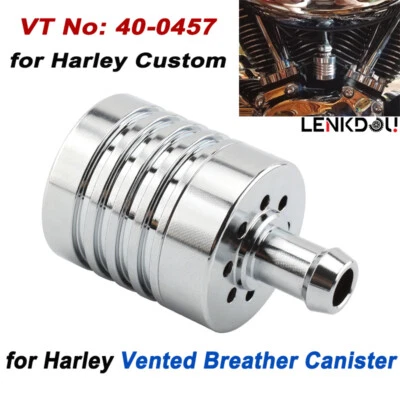 For Harley Vented Engine Motor Breather Canister Head Gearbox Oil Collector Set - Image 1 of 4