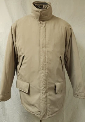 Catalina Para Hombres Grande Caqui Prendas Exteriores Capa de Franela con Forro Acolchado Cremallera Abrigo a Presión Foto 1 de 4