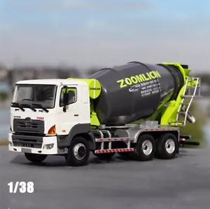 1/38 Maßstab Zoomlion HINO 700 Betonmischer LKW Druckguss Auto Modellsammlung - Bild 1 von 7