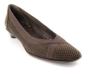 New STUART WEITZMAN Women Brown Suede Evening Dress Kitten Heel Pump Shoe Sz 9 N - Picture 1 of 1