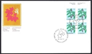 Canada # 718 ULpb "DOUGLAS FIR" Brand New 1977 OFDC Block Issue - Picture 1 of 2