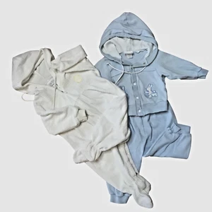 BABY DIOR Vintage Baby Clothes Bundle White Romper Blue Hoodie Set USA 8–12M VBC - Bild 1 von 11