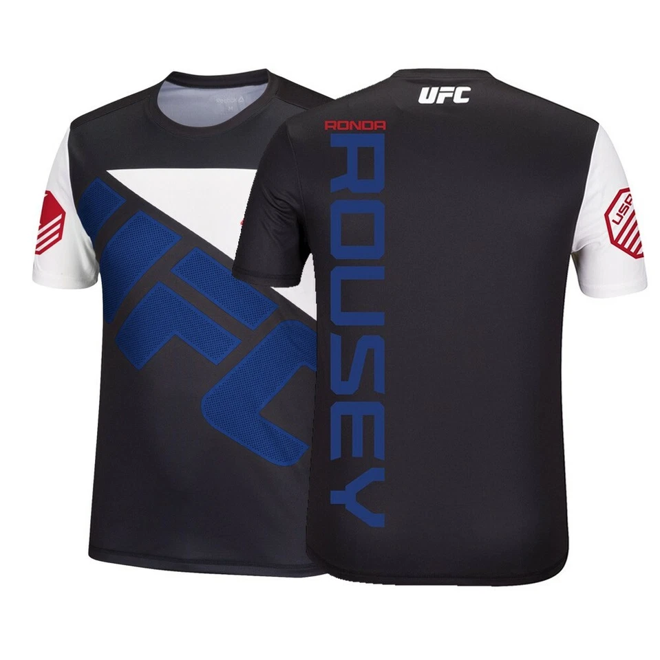 Ronda Rousey Reebok UFC Men's Black Fight Kit Walkout Jersey AT5978