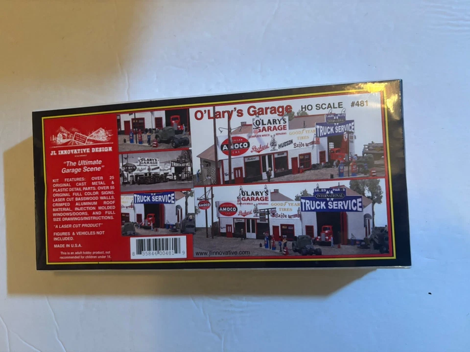 JL Innovative Design O’Lary’s Garage HO Scale Laser Cut Kit #481 SEALED - Image 1 of 1