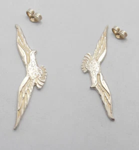 Aeronautica : Orecchini a lobo in Argento 925 - Brevetto - Pilota - Aereo -  - Picture 1 of 2