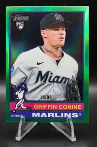 Topps Heritage 2025 - Griffin Conine #111 borde verde cromado 15/99 (RC) - Imagen 1 de 2