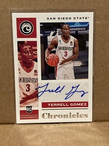 Terrell Gomez 2021 Panini Chronicles Draft Picks Auto RC CR-TGO