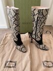 BNIB £1350 GUARANTEED AUTHENTIC- GUCCI Leather Snake Knee High Boots UK 5 EUR 38