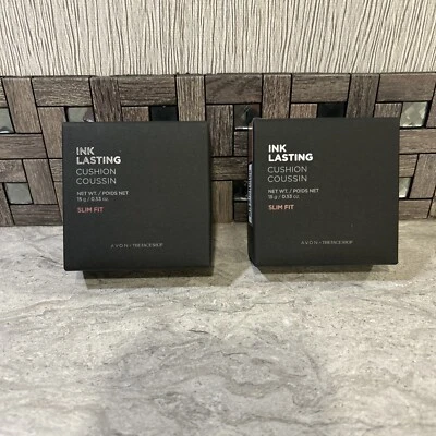 2X Avon Ink Lasting Cushion Coussin Slim Fit C60 Honey Deep Foundation 0.53oz X2 - Image 1 of 3