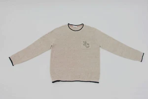 NWT Brunello Cucinelli Kids' Linen-Cotton Crewneck Knit W/Logo Initials 12+ A228 - Picture 1 of 6