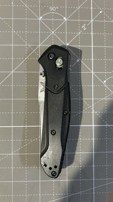 Benchmade 940-2-Osborne-S30V Plain Edge Blade-Black G-10 Handles - Image 1 of 4