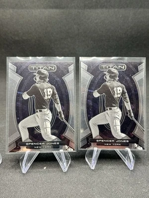 Spencer Jones Two 2023 Panini Chronicles Titan #9 Yankees Prospect - Image 1 of 2