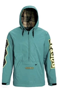 Burton Herren Large Analog Chainlink Anorak Snowboard Jacke Mantel Grün Blau - Bild 1 von 11