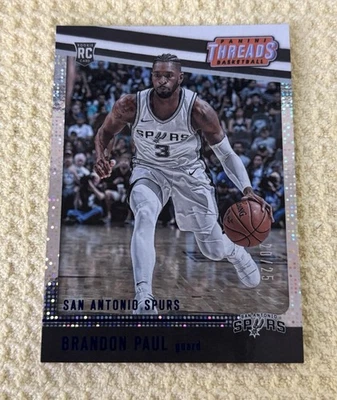 2017-18 PANINI THREADS #67 BRANDON PAUL RC BLUE DAZZLE /25 ROOKIE - Image 1 of 2