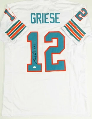 Bob Griese Autographed White Pro Style Jersey - JSA W Auth *1 - Image 1 of 4